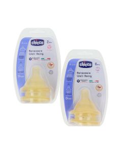 Chicco Well Being Recambio Tetinas de Látex +2M / +6M