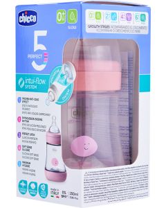 Chicco Biberón 5 Perfect +0 mesesFlujo Lento 150 ml