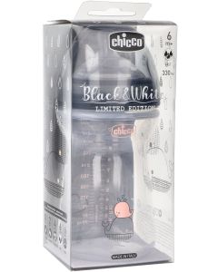 Chicco Biberón Black & White +6 meses Flujo Rápido 330 ml