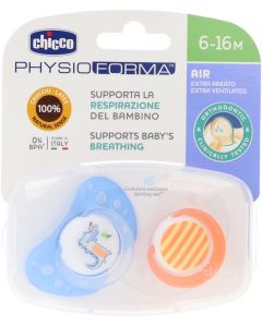 Chicco PhysioForma Chupetes Látex 6-16 meses Azul