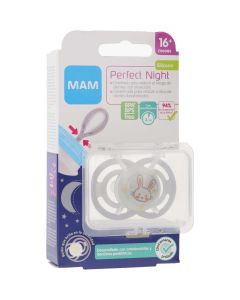 Mam Chupete Perfect Night +16 Meses Silicona Gris