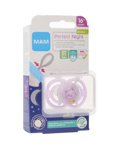 Mam Chupete Perfect Night +16 Meses Silicona Violeta