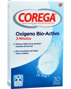Corega 30 Tabletas Limpiadoras