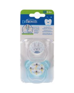 Dr. Brown's Chupetes 0-6 meses 2 uds Azul