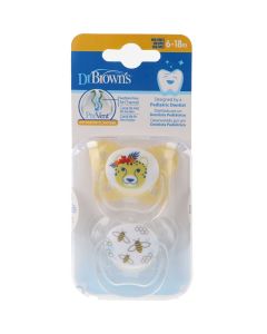 Dr. Brown's Chupetes 6-18 meses 2 uds Amarillo