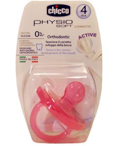 Chupete Chicco Physio Soft Silicona Rosa +3 meses