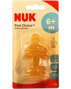 Nuk Tetina First Choice 6+m Boca Ancha Tamaños L