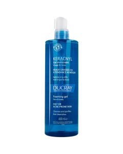 Ducray Keracnyl Gel 400ml - Gel Limpiador Anti-Imperfeciones para Piel Grasa y con Acné