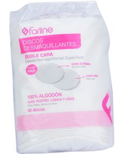 Farline Discos Desmaquillantes Doble Cara 40 uds