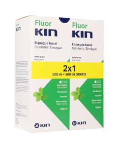 Kin Pack 2x1 Enjuage Anticaries Menta Fresca