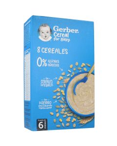 Gerber Papillas 8 Cereales + 6m 500 gr