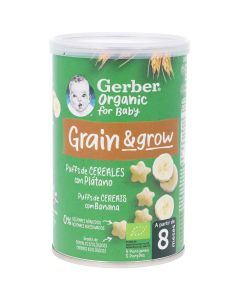 Gerber Organic Puff Snack ecológico cereales y Platano