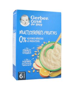Gerber Papilla Multicereales Frutas para bebé 270g +6M