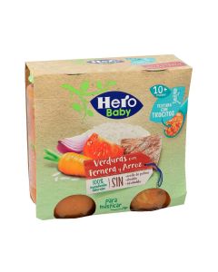Hero Baby Tarrito Verduras con Ternera y Arroz Pack