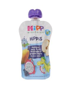 HiPP Pouch Hippis Manzana, Pera, Fruta Dragón y Grosella 100 gr