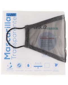 Mascarilla Transparente Homologada Reutilizable 15 Lavados Infantil 10-12 Años