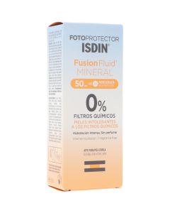 Isdin Fusion Fluid Mineral SPF50 Sin Filtros Químicos