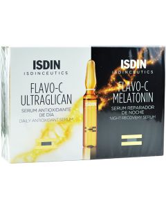 Isdin Pack Flavo-C Ampollas Día/Noche Melatonin & Ultraglican