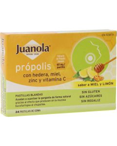 Juanola Pastillas Blandas con Propolis sabor Miel y Limón
