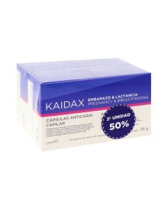 Anticaída Capilar Embarazo y Lactancia Duplo 2 x 60 Cápsulas de Kaidax