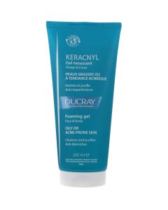 Keracnyl Ducray Gel limpiador piel grasa cara y cuerpo