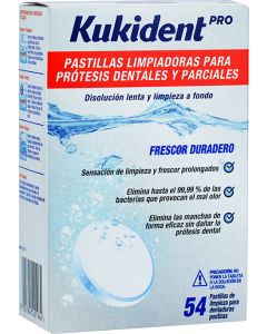 Kukident Pro Pastillas Limpiadoras para Prótesis 54 uds