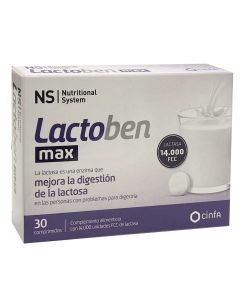 Lactoben max Lactasa 14.000 FCC para digerir la Lactosa