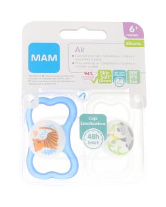 Mam Air Chupetes Silicona Azul +6 meses