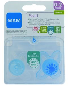 Mam Chupete Start Azul Silicona 0-2 meses