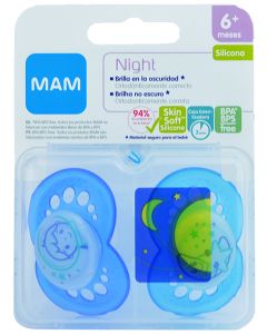 Mam Chupetes Night Azul +6 meses