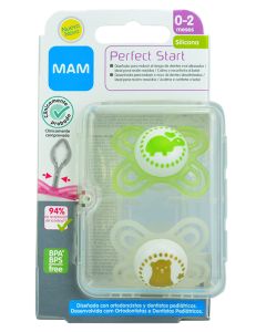 Mam Chupetes Perfect Start Verde/Transparente