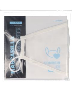 Mascarilla Transparente Homologada Reutilizable 15 Lavados Infantil 7-12 Años
