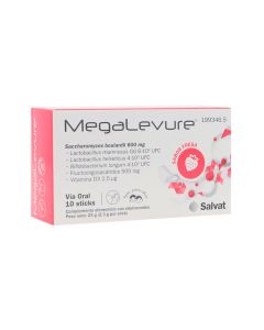 MegaLevure Sabor Fresa 10 Sticks