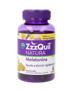 ZzzQuil Natura Melatonina Mango y Plátano 60 gominolas