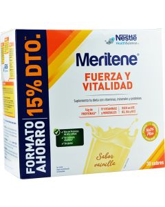 Meritene Fuerza y Vitalidad Sabor Vainilla 30 Sobres - Formato Ahorro