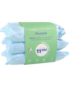 Mustela Toallitas Limpiadoras Biodegradables 3x60 ud
