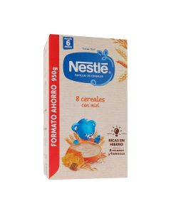 Nestlé Papillas 8 Cereales con Miel Formato Ahorro 950g