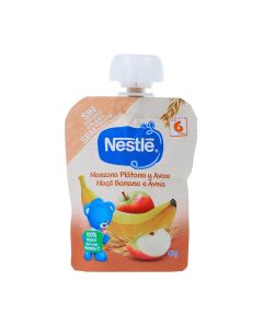 Nestlé Puré Bolsita Manzana, Plátano y Avena +6m