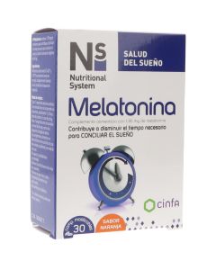 NS Melatonina Sabor Naranja 30 Comprimidos masticables