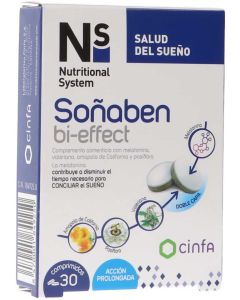 Ns Soñaben Bi-Effect 1,85 mg Melatonina 30 Comprimidos
