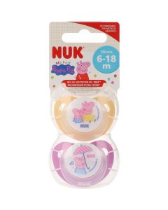 NUK Chupete Peppa Pig 6-18 meses 2 uds