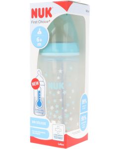 Nuk Biberon First Choice Temperatura +6 meses Látex 300 ml