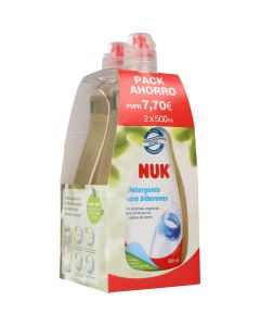 Nuk Detergente Para Biberones y Tetinas Pack Ahorro 2x500 ml