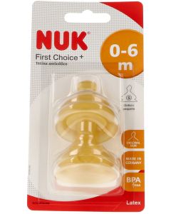 Nuk First Choice Pack Tetinas Látex 0-6M T. S