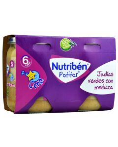 Nutribén Pack Potitos Judías Verdes con Merluza