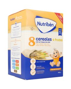 Nutribén 8 Cereales con un Toque de Miel 4 Frutas 600 gr