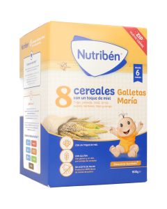 Nutribén 8 Cereales y Miel Galletas María 600 g