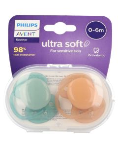 Philips Chupetes ultra suaves para pieles sensibles 0-6 meses