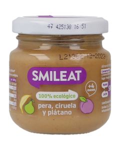 Smileat Potito Ecológico de Pera, Ciruela y Plátano