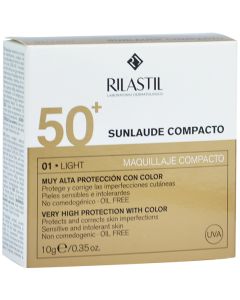 Sunlaude Rilastil Compacto Maquillaje SPF 50+ Tono 01 Light